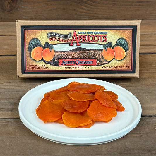 DRIED BLENHEIM APRICOTS - SLABS (DELUXE EXTRA-RIPE) DECORATIVE GIFT BOX